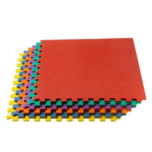 3/8" Thick Multipurpose Mats - Multicolor (6 Pack)