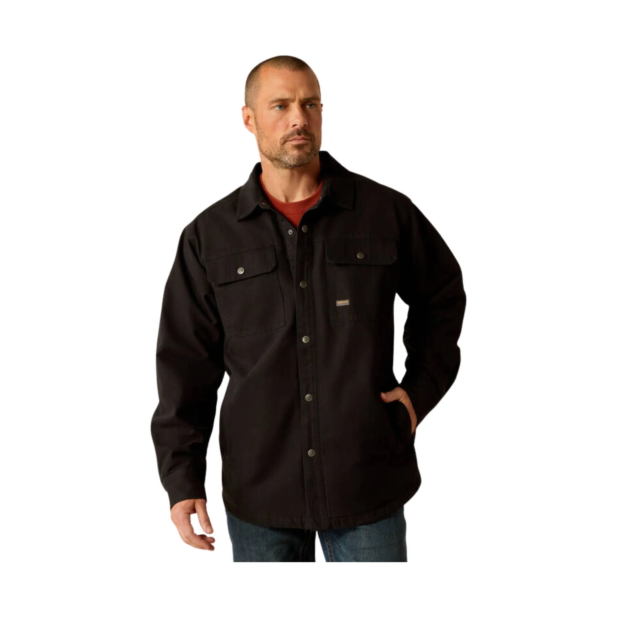 Ariat Men's Rebar Canvas Shirt Jacket - Black