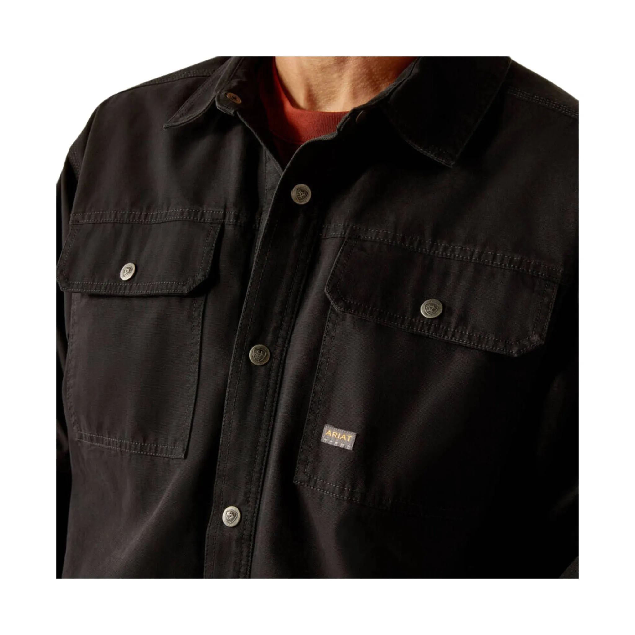 Ariat Men's Rebar Canvas Shirt Jacket - Black