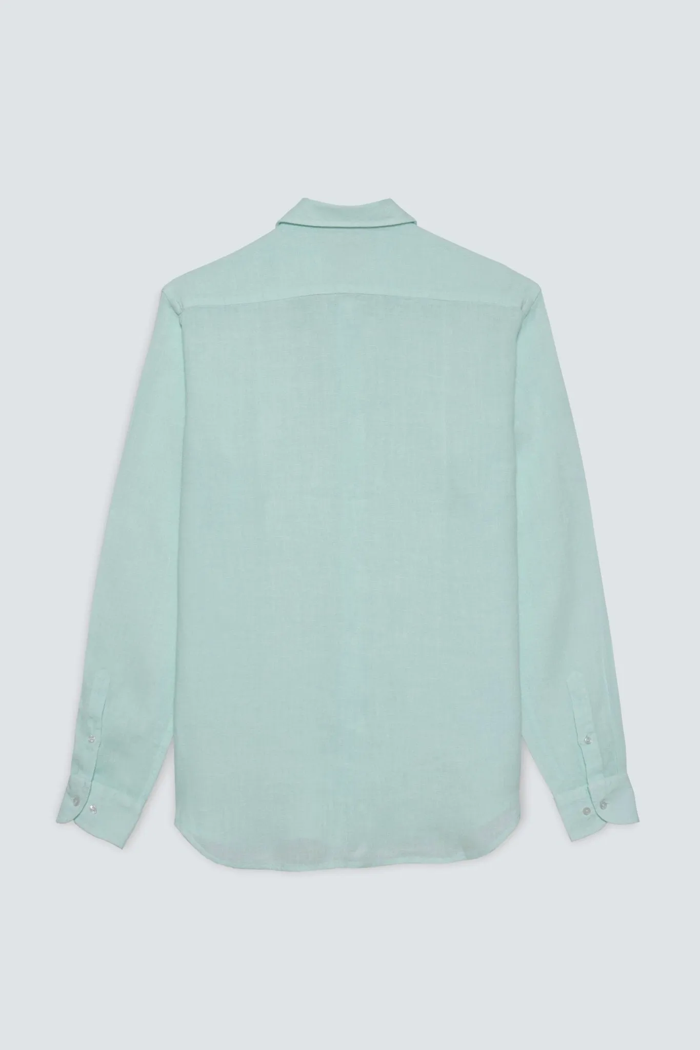 basic linen shirt light turquoise