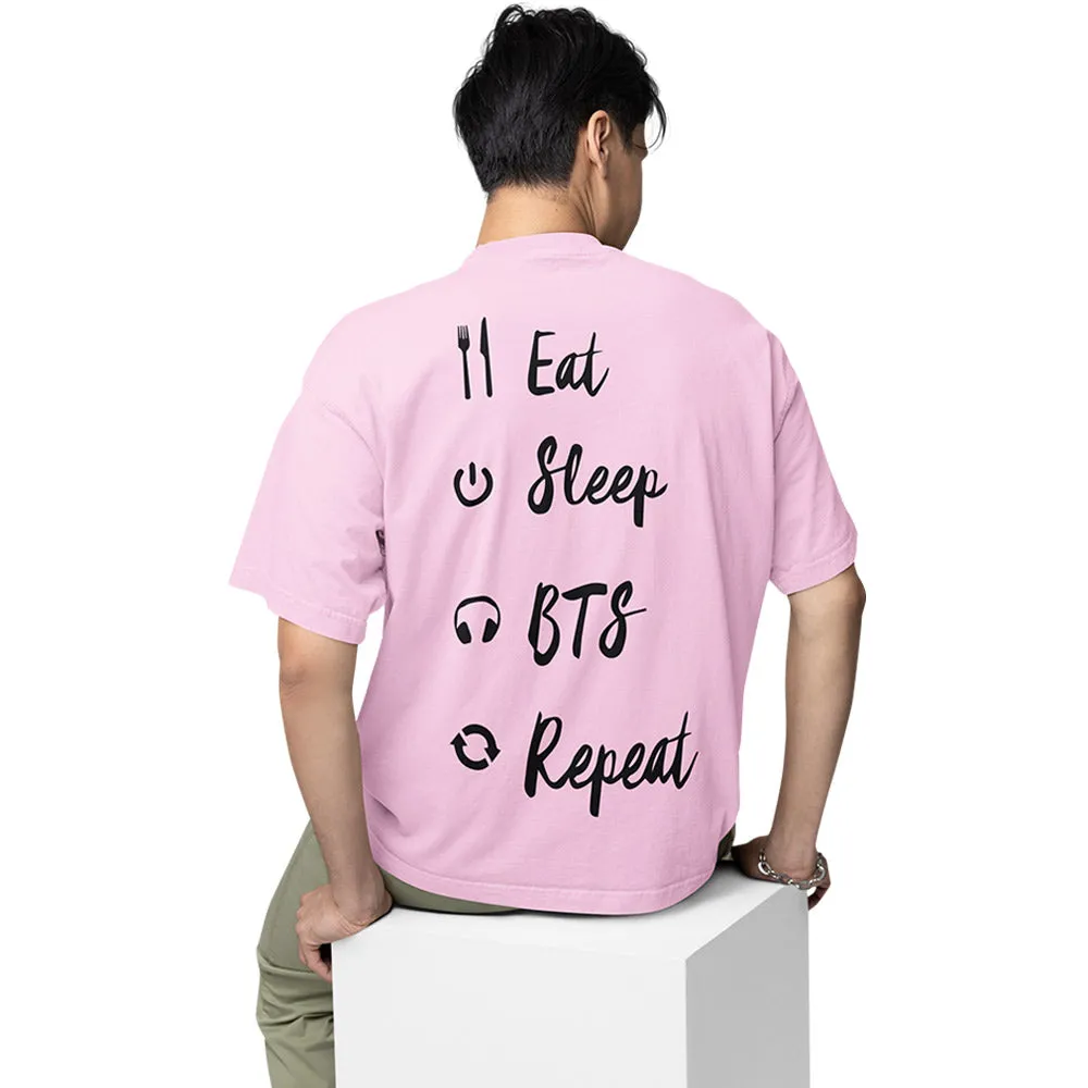 BTS Oversized T shirt - Eat Sleep Repeat