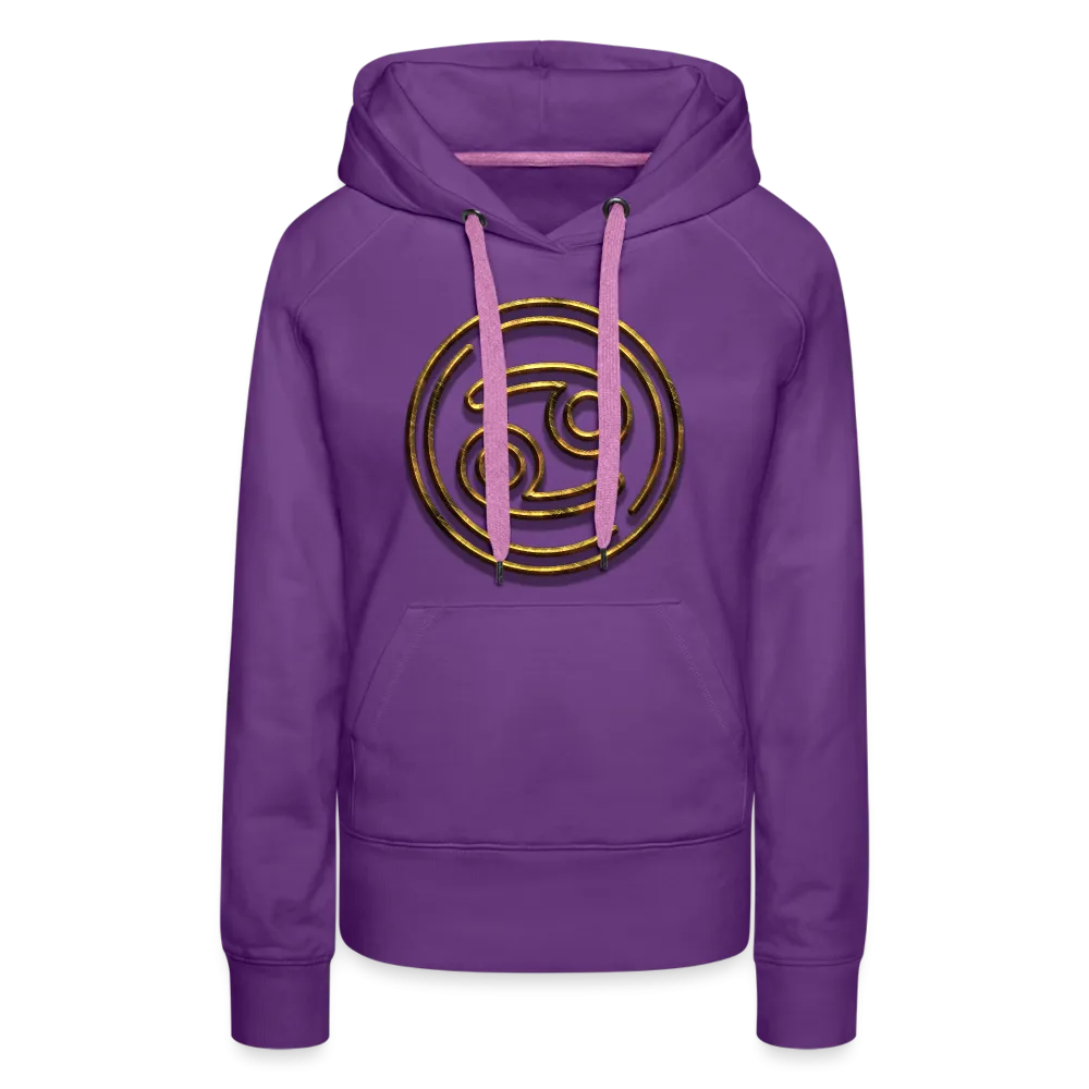 Cancer 3D Gold Women’s Premium Hoodie