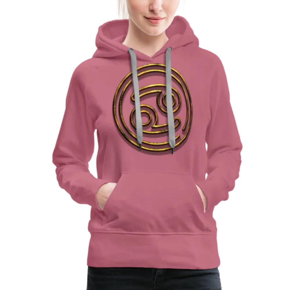 Cancer 3D Gold Women’s Premium Hoodie