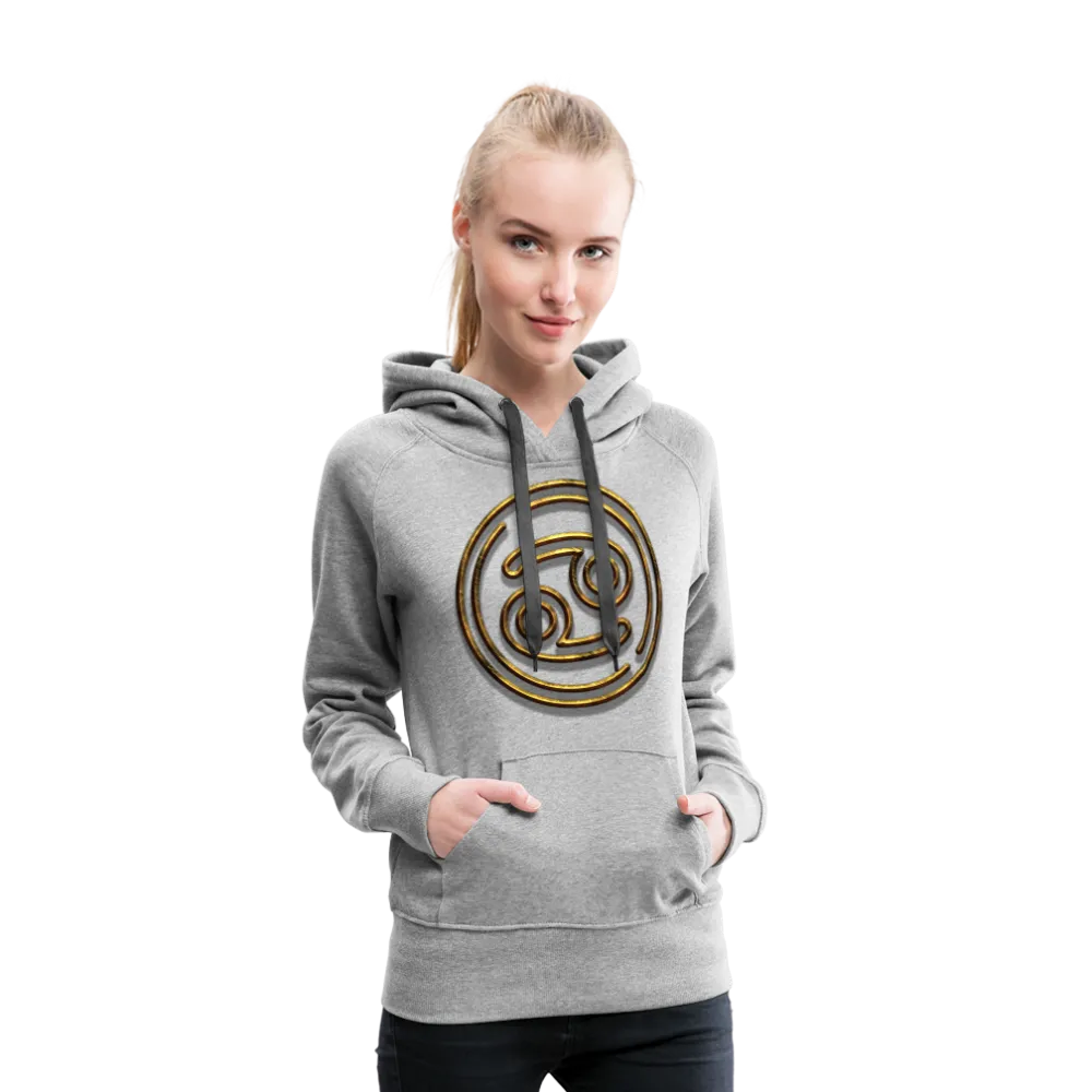 Cancer 3D Gold Women’s Premium Hoodie