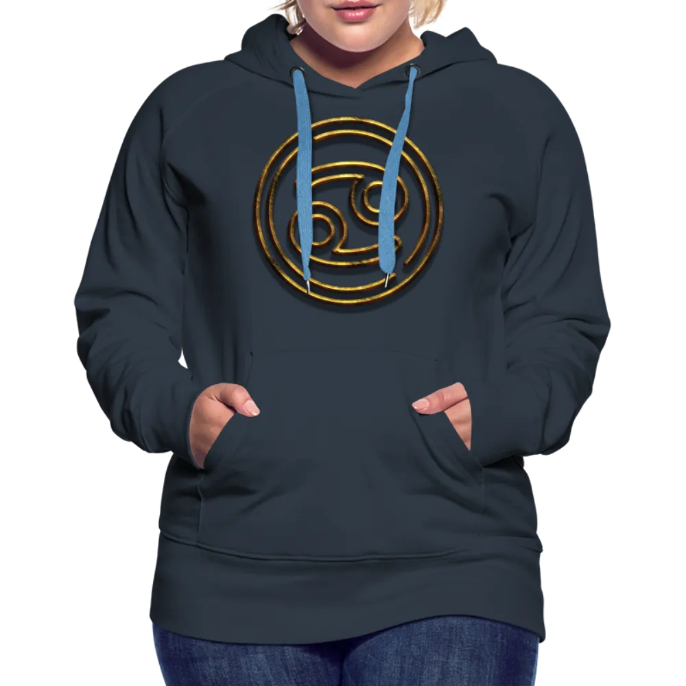 Cancer 3D Gold Women’s Premium Hoodie