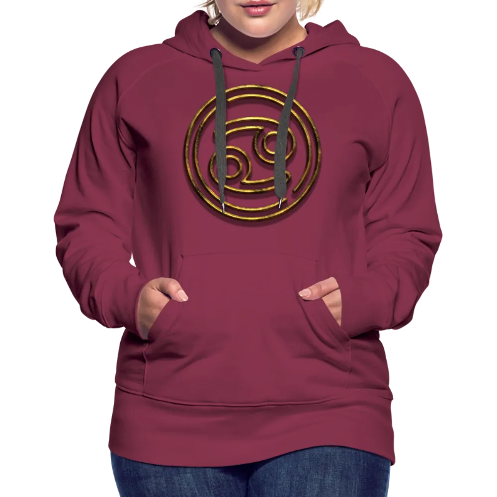 Cancer 3D Gold Women’s Premium Hoodie