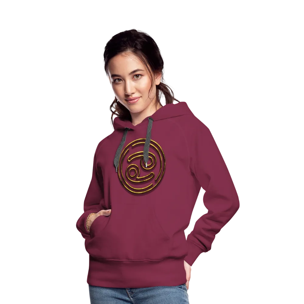 Cancer 3D Gold Women’s Premium Hoodie