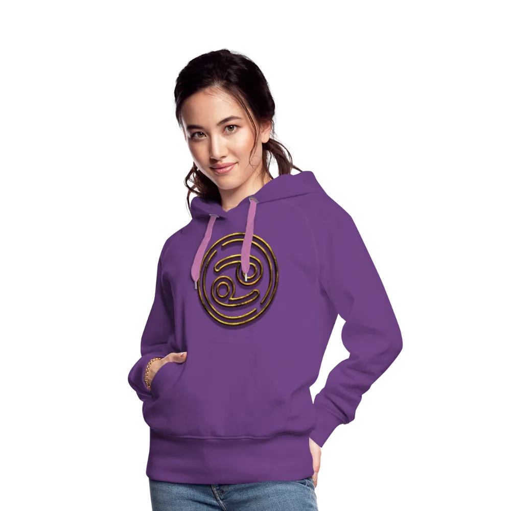 Cancer 3D Gold Women’s Premium Hoodie