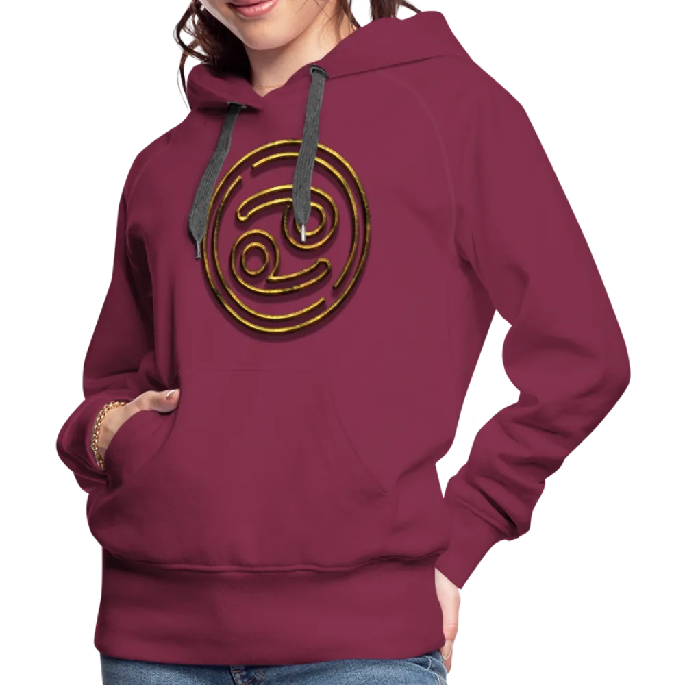 Cancer 3D Gold Women’s Premium Hoodie