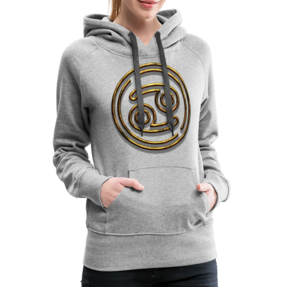 Cancer 3D Gold Women’s Premium Hoodie