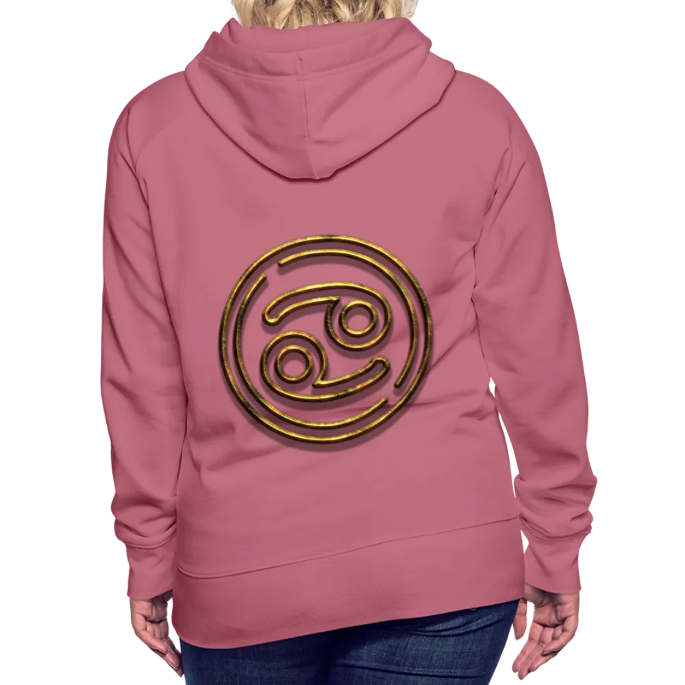 Cancer 3D Gold Women’s Premium Hoodie