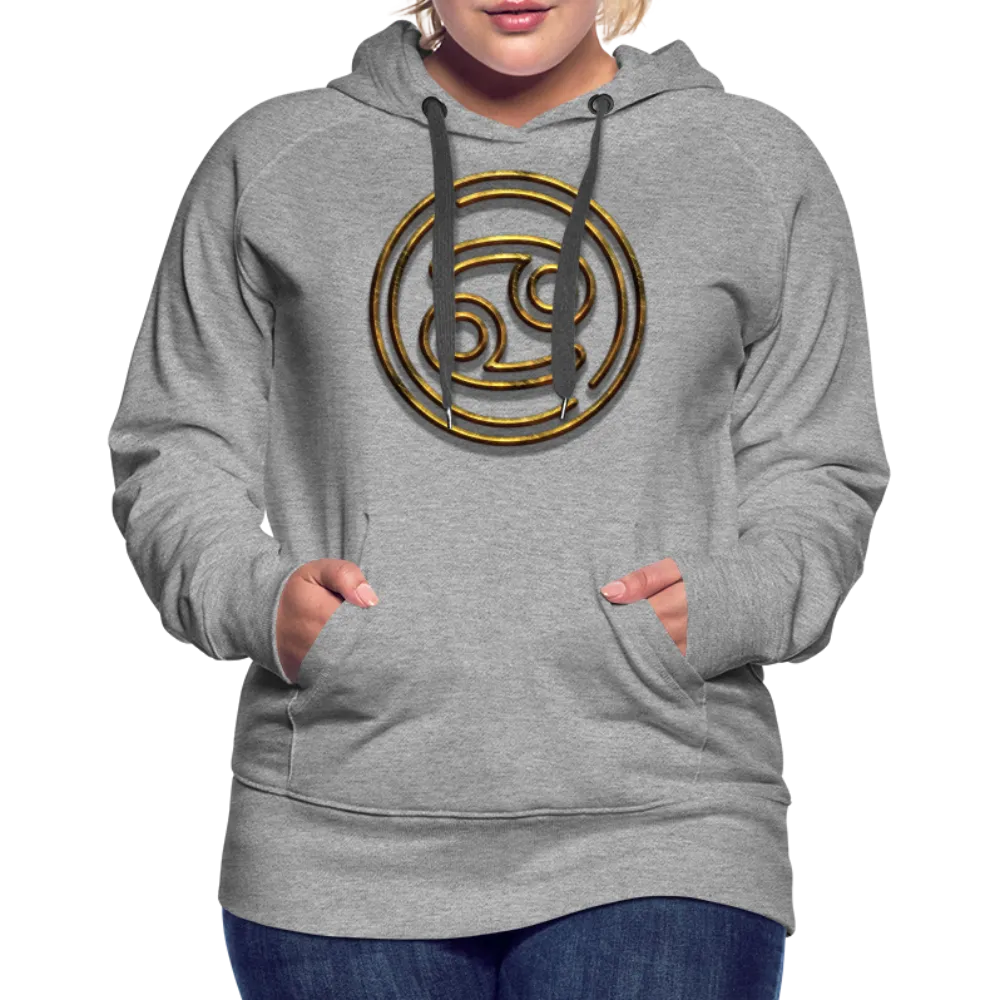 Cancer 3D Gold Women’s Premium Hoodie