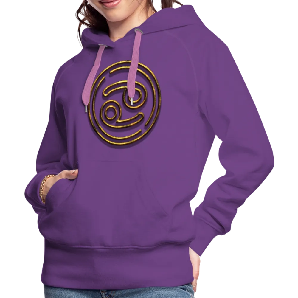 Cancer 3D Gold Women’s Premium Hoodie