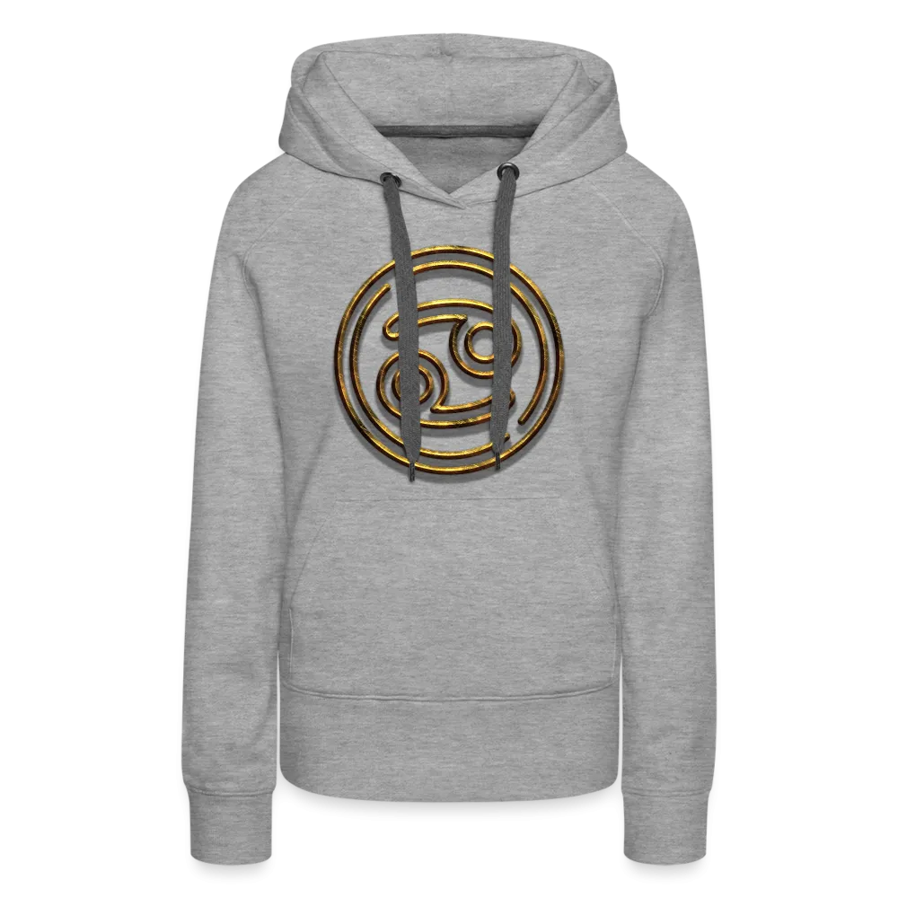 Cancer 3D Gold Women’s Premium Hoodie