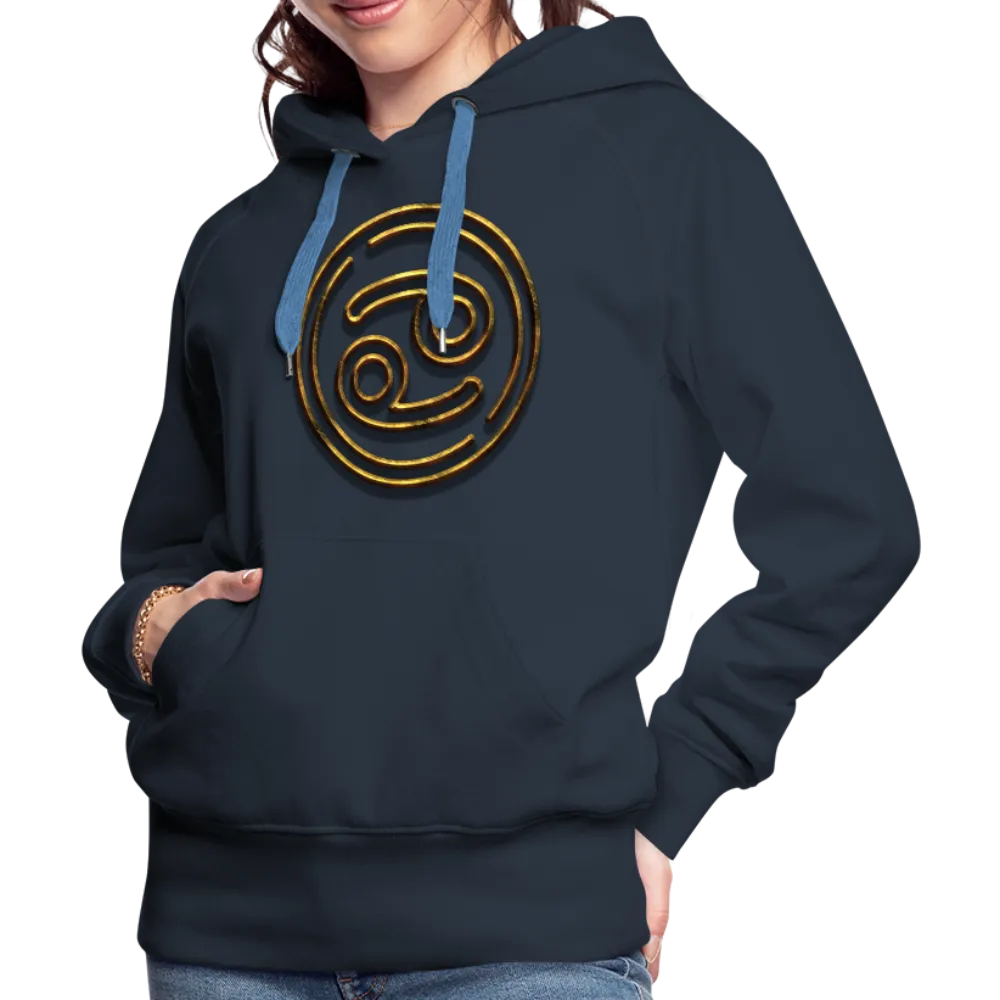 Cancer 3D Gold Women’s Premium Hoodie