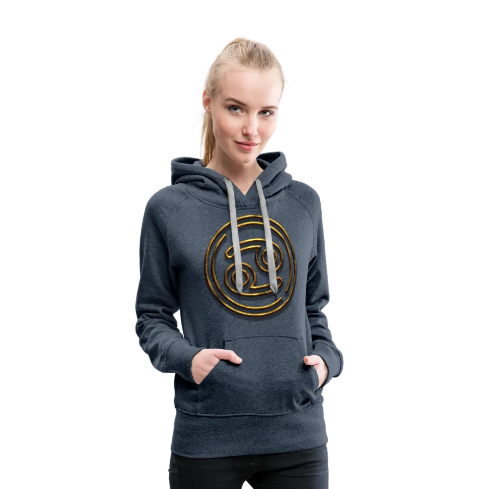 Cancer 3D Gold Women’s Premium Hoodie