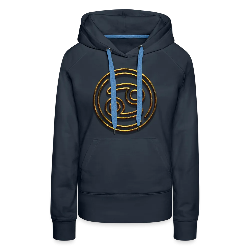 Cancer 3D Gold Women’s Premium Hoodie