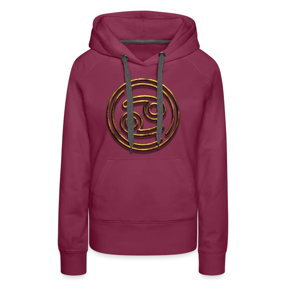 Cancer 3D Gold Women’s Premium Hoodie