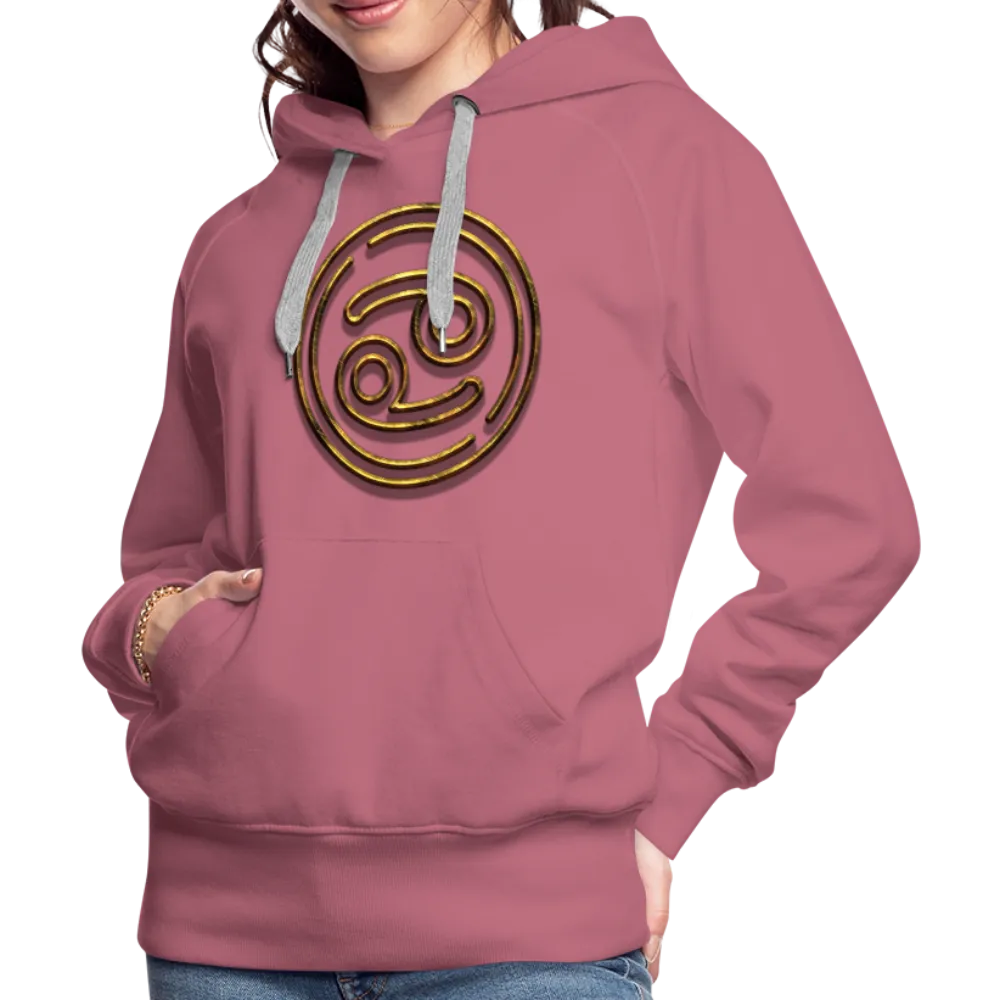 Cancer 3D Gold Women’s Premium Hoodie