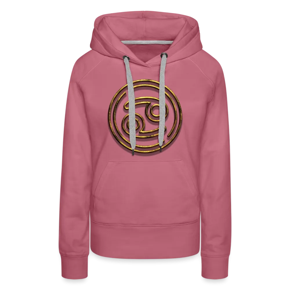 Cancer 3D Gold Women’s Premium Hoodie