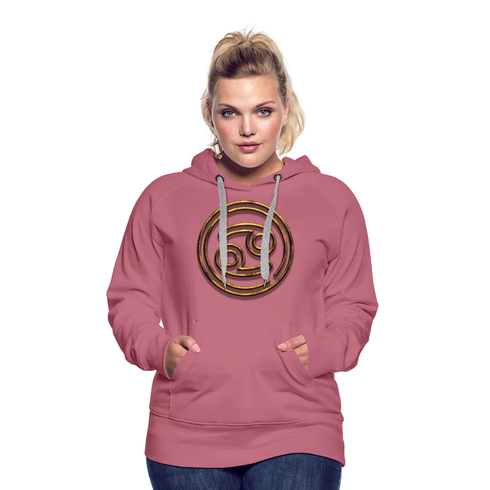 Cancer 3D Gold Women’s Premium Hoodie