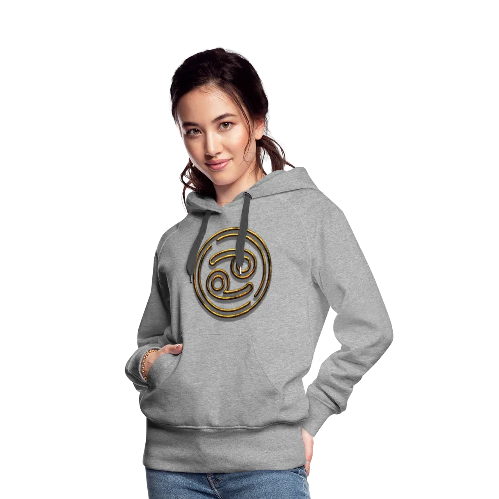 Cancer 3D Gold Women’s Premium Hoodie