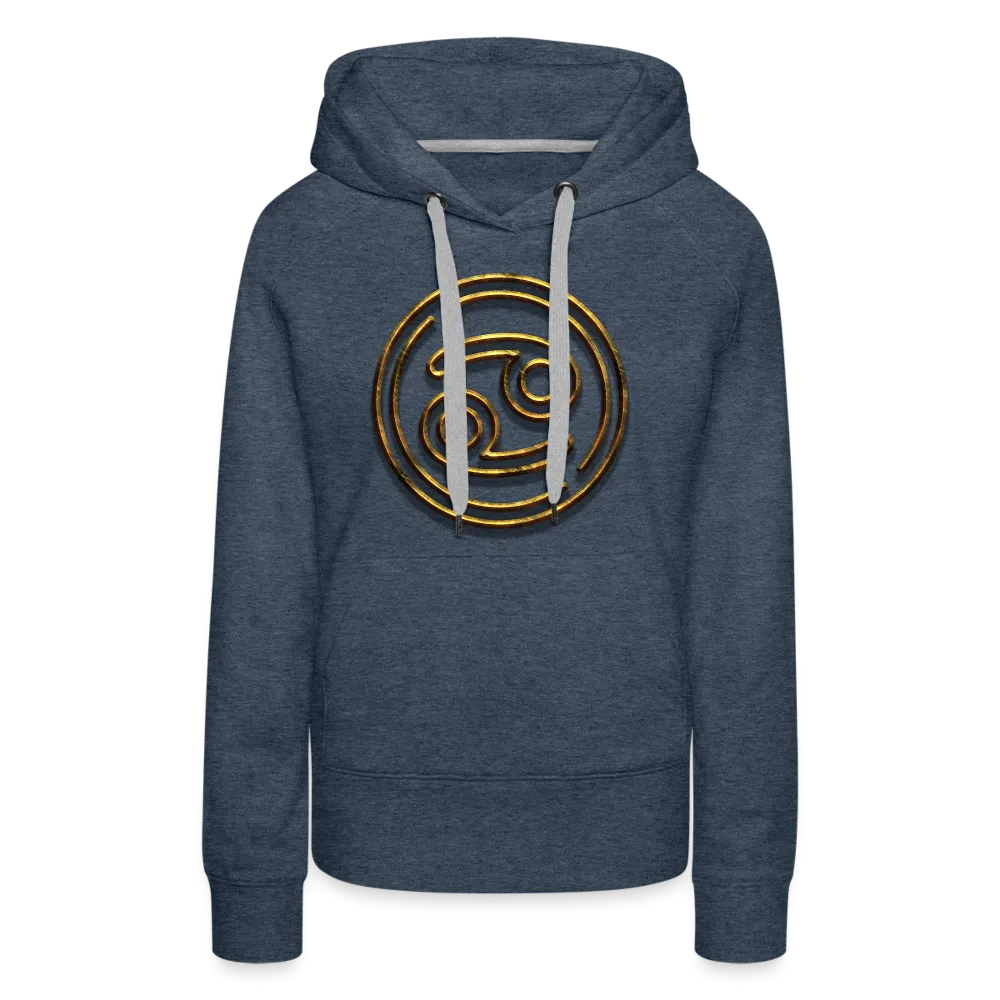 Cancer 3D Gold Women’s Premium Hoodie