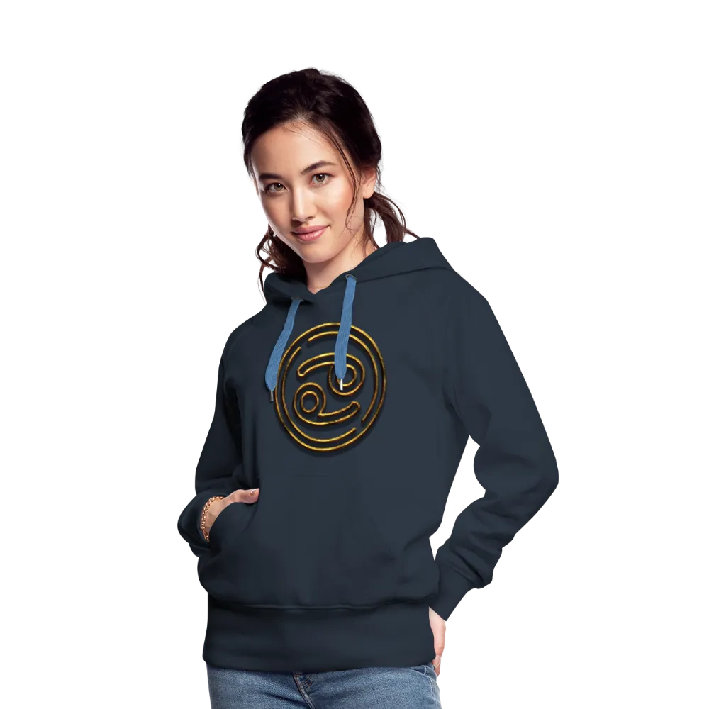 Cancer 3D Gold Women’s Premium Hoodie