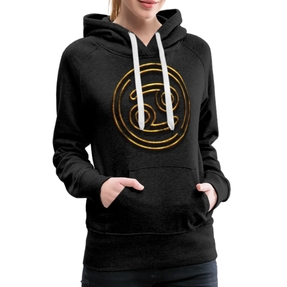 Cancer 3D Gold Women’s Premium Hoodie