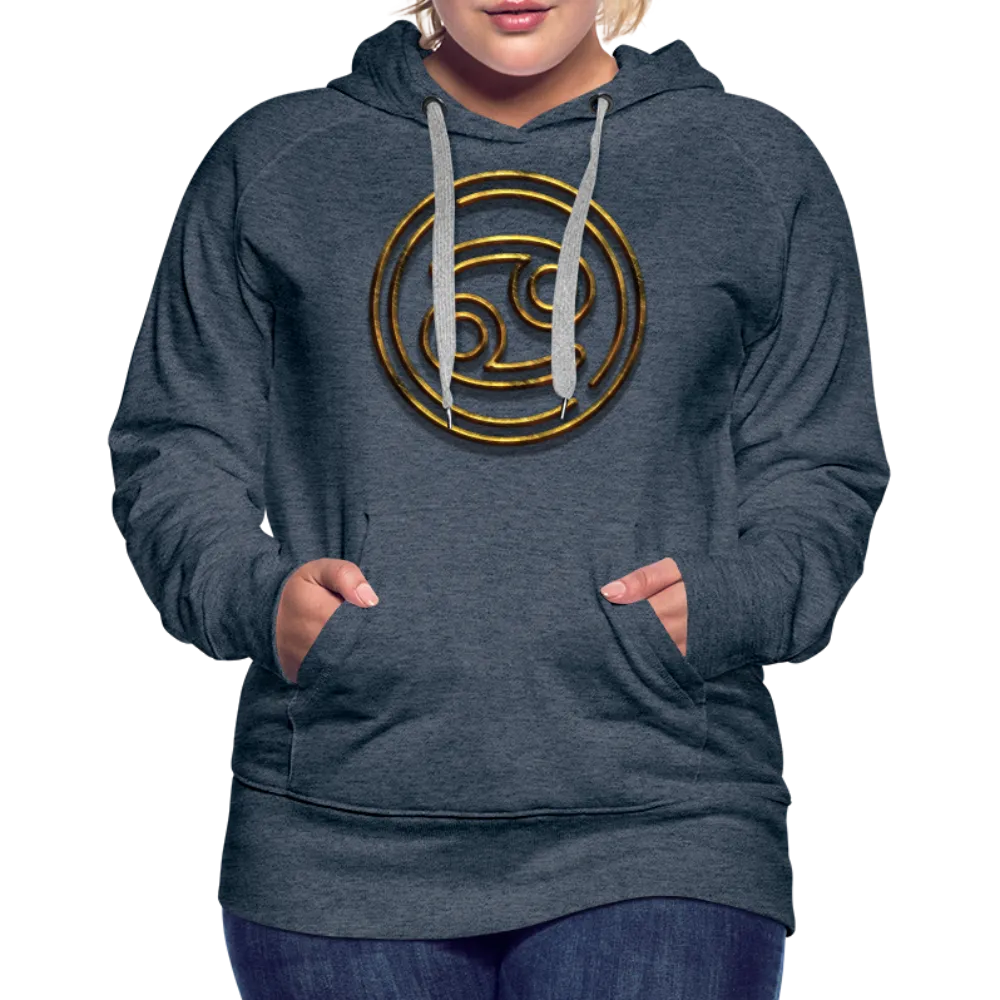 Cancer 3D Gold Women’s Premium Hoodie