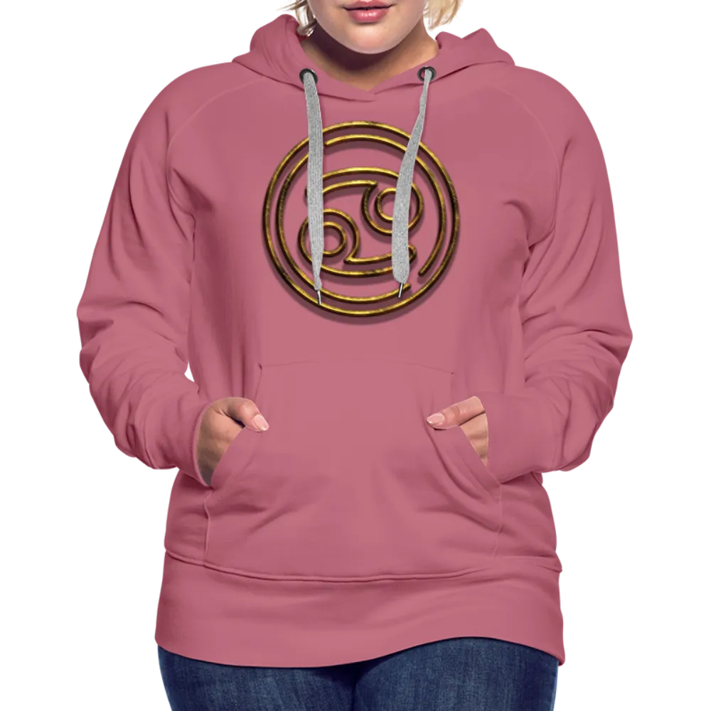 Cancer 3D Gold Women’s Premium Hoodie