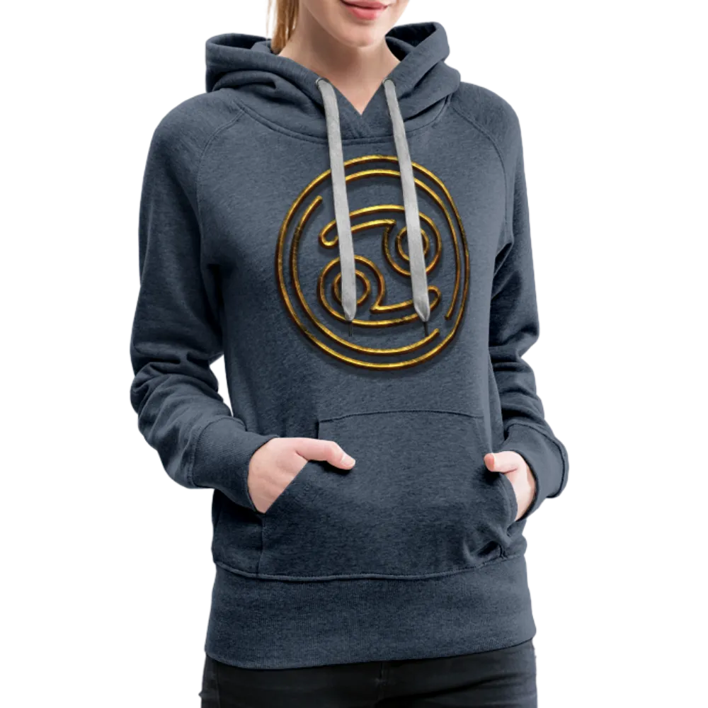 Cancer 3D Gold Women’s Premium Hoodie