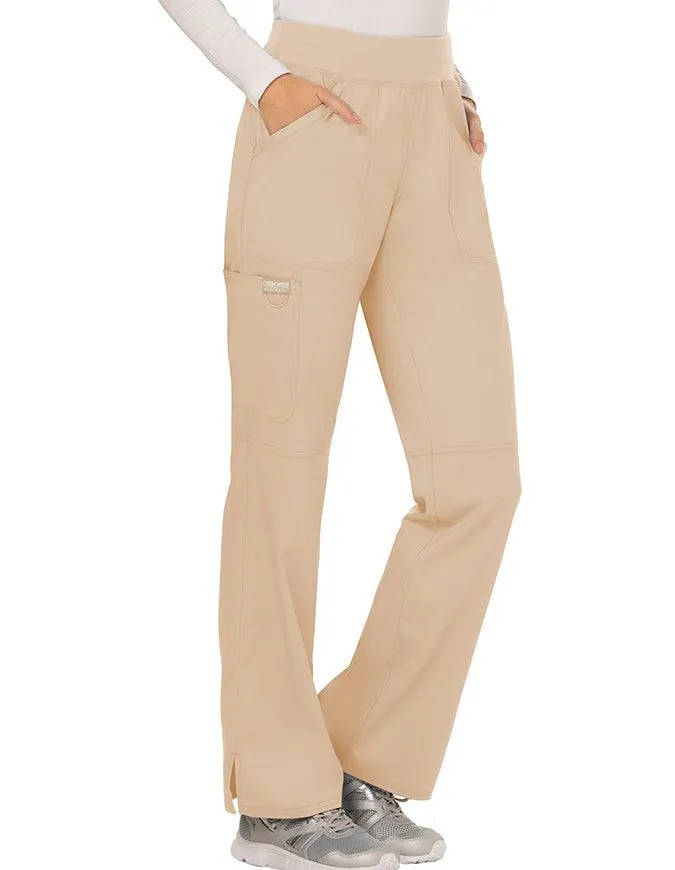 Cherokee Workwear Revolution Women's Mid Rise Moderate Flare Drawstring Tall Pant