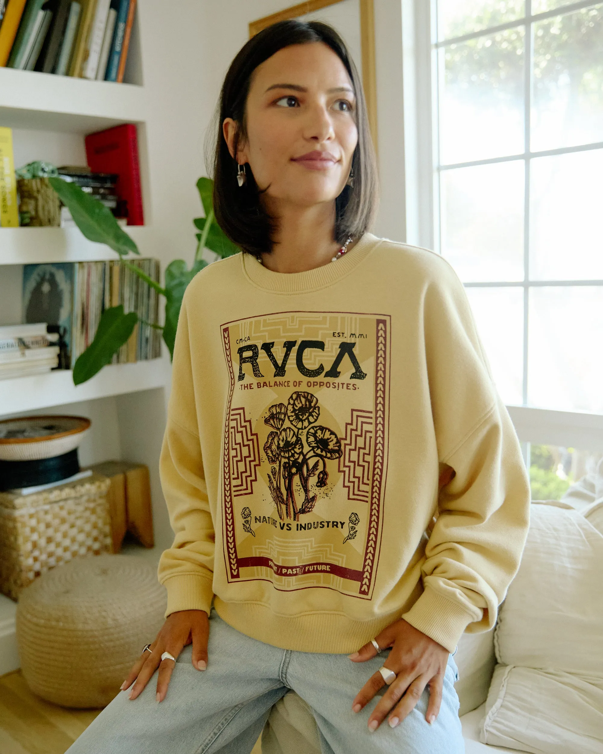 Court Crewneck Sweatshirt - Sahara Sun