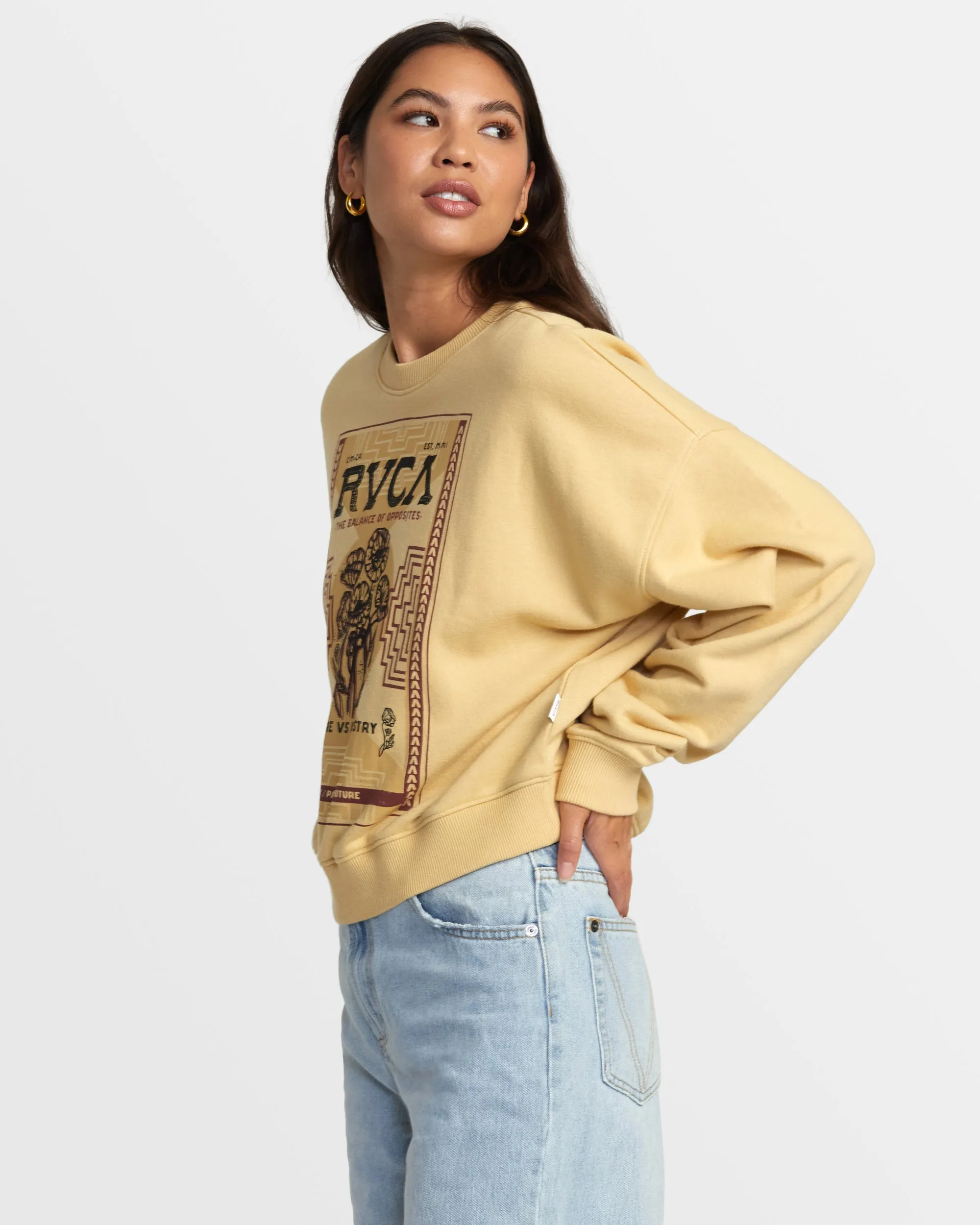 Court Crewneck Sweatshirt - Sahara Sun