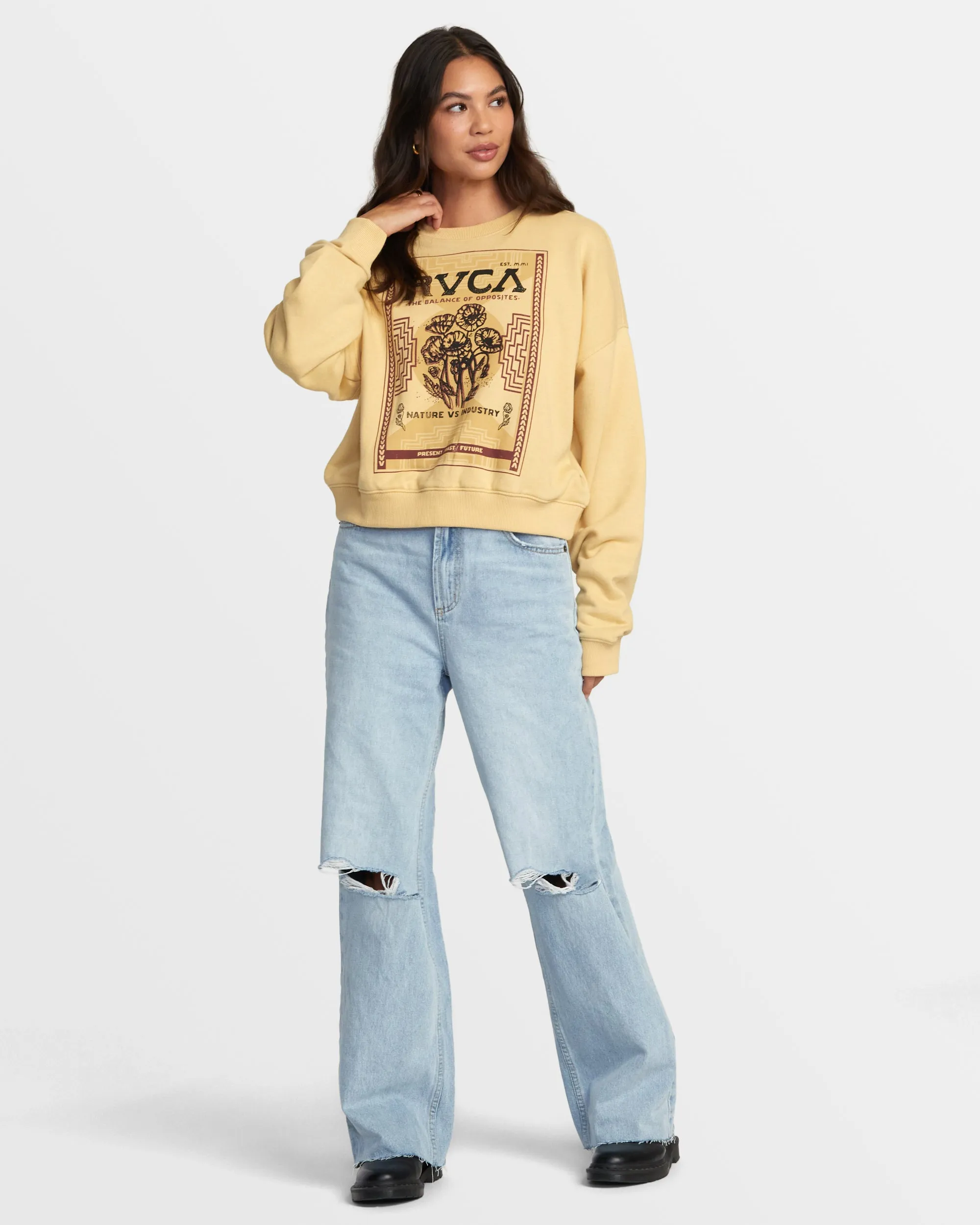 Court Crewneck Sweatshirt - Sahara Sun