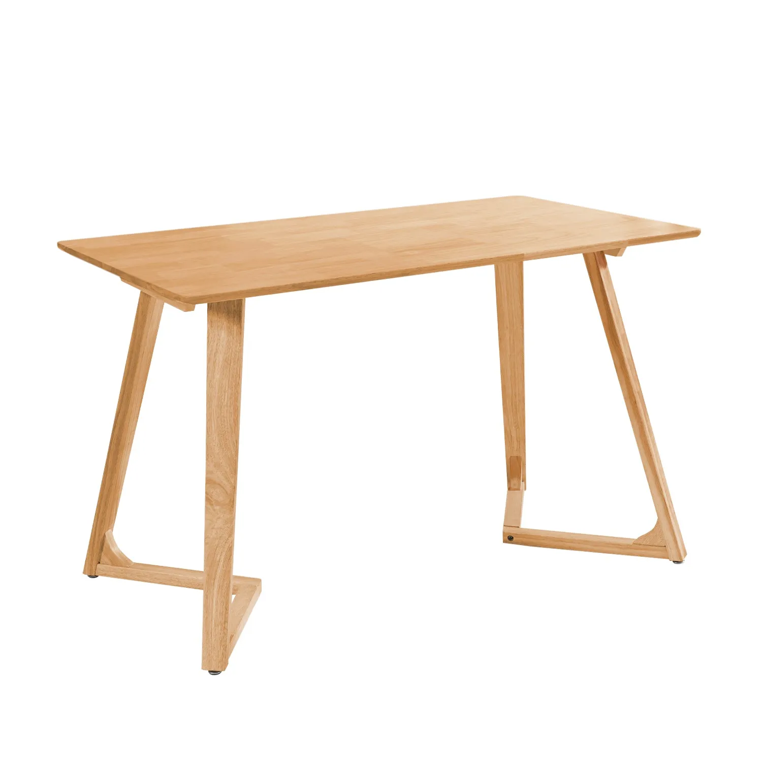 DELAVIN Solid Wood Dining Table with Outward Flared Legs