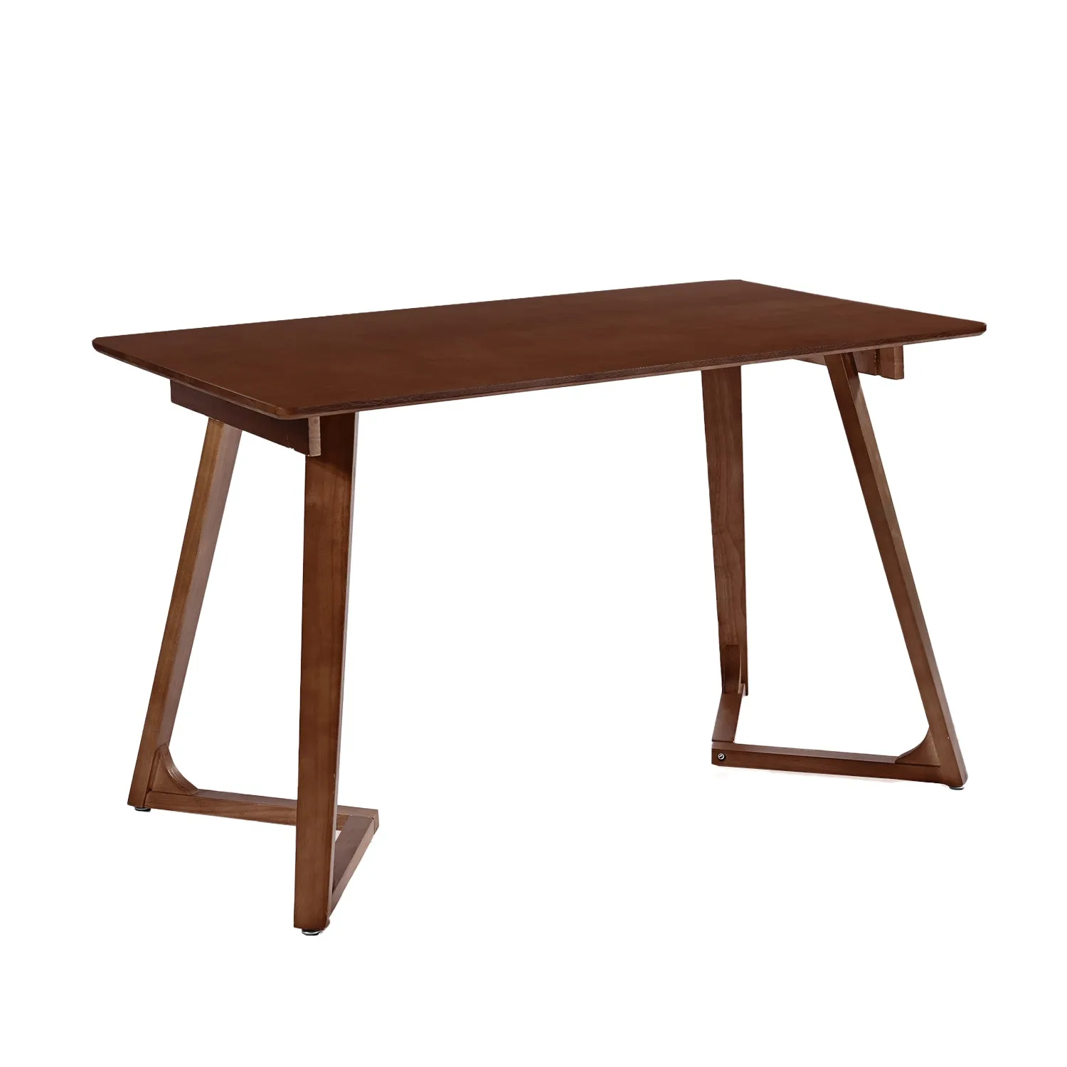 DELAVIN Solid Wood Dining Table with Outward Flared Legs