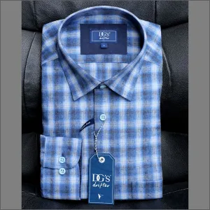 Drifter Giovanni Blue & Navy Checked Shirt^