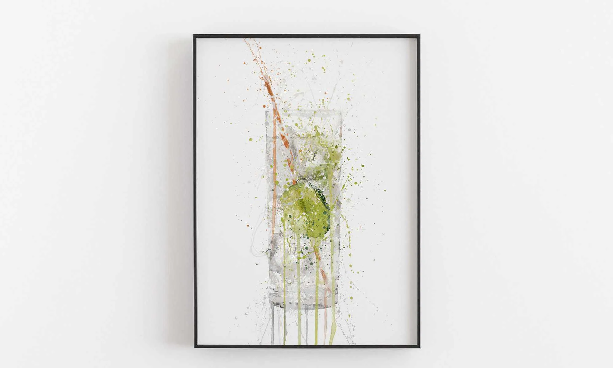 Gin and Tonic Glass 'Tall' Wall Art Print