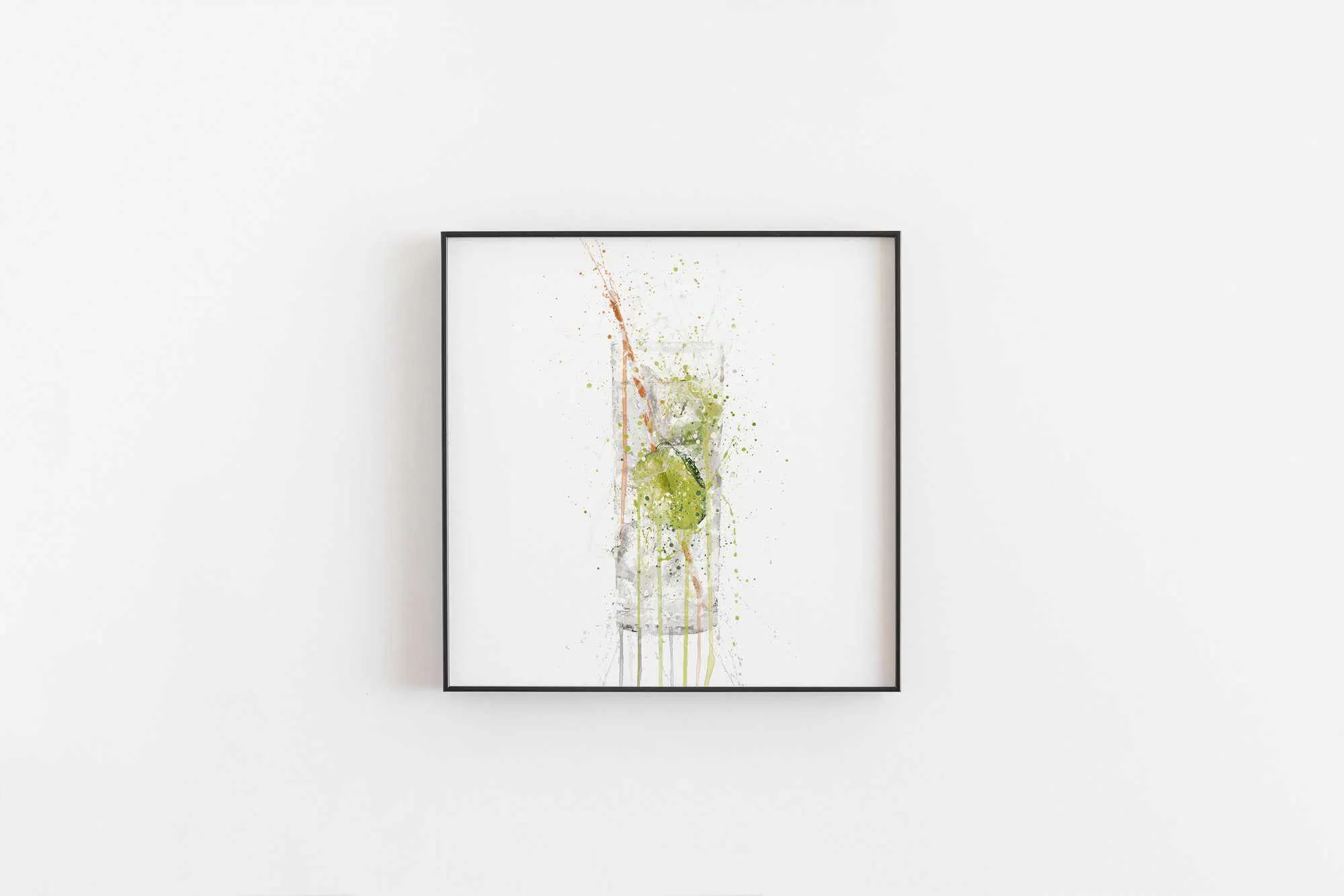 Gin and Tonic Glass 'Tall' Wall Art Print