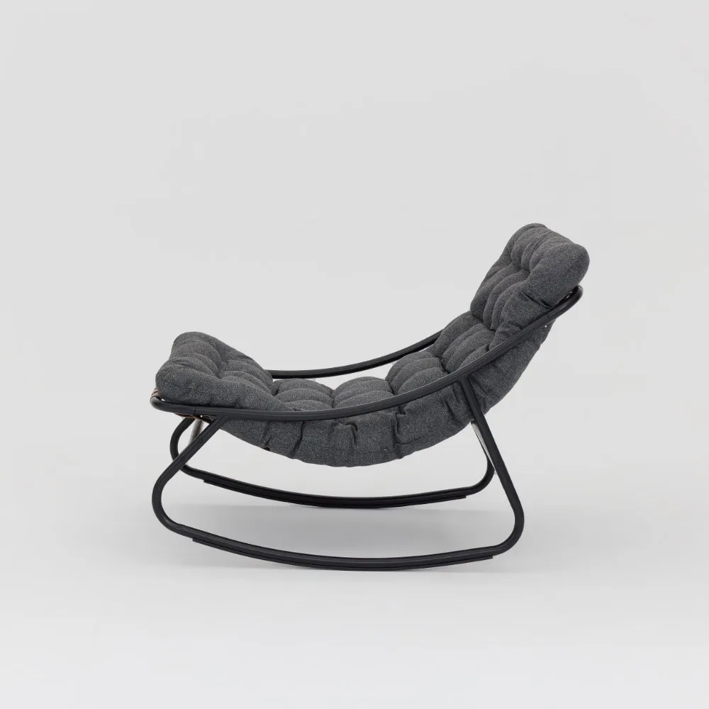 Marbella Garden Rocking Chair, Dark Grey Cushions