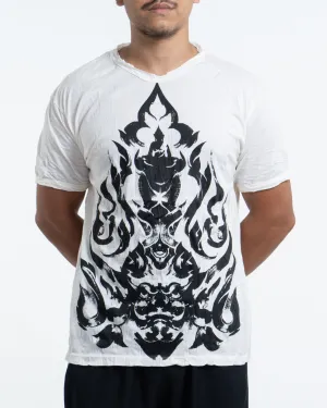 Mens Buddha Chakra T-Shirt in White