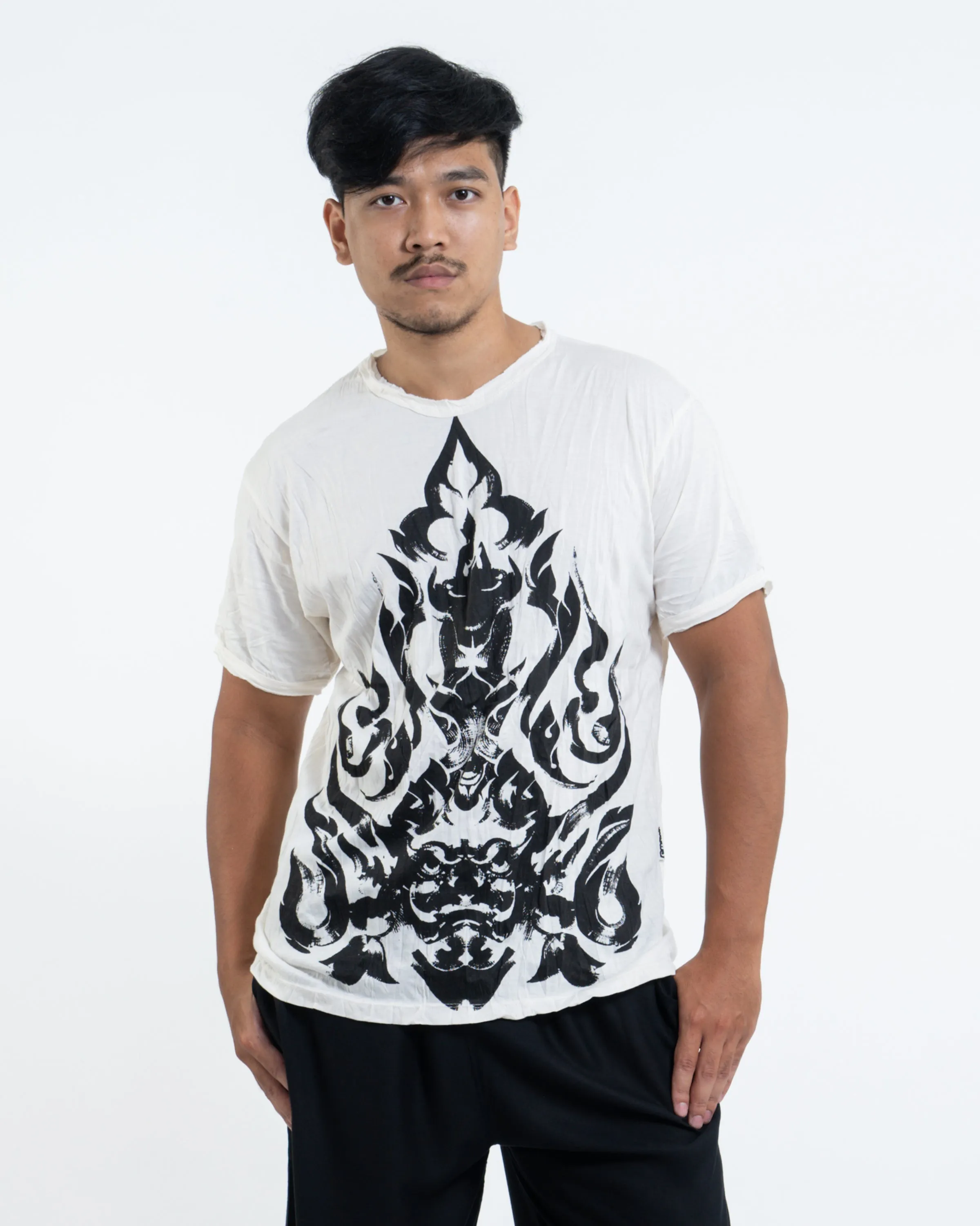 Mens Buddha Chakra T-Shirt in White