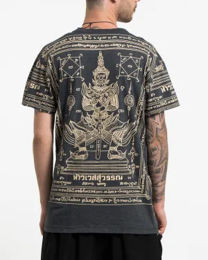 Mens Guardian Demon Tattoo T-Shirt in Black