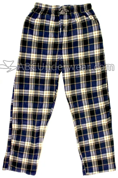 Mountain Cabin Plaid Fleece Pajama Pants - Evening Stars