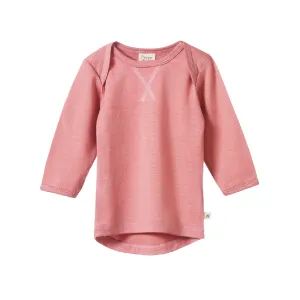 NATURE BABY - MERINO ESSENTIAL TEE: PETUNIA