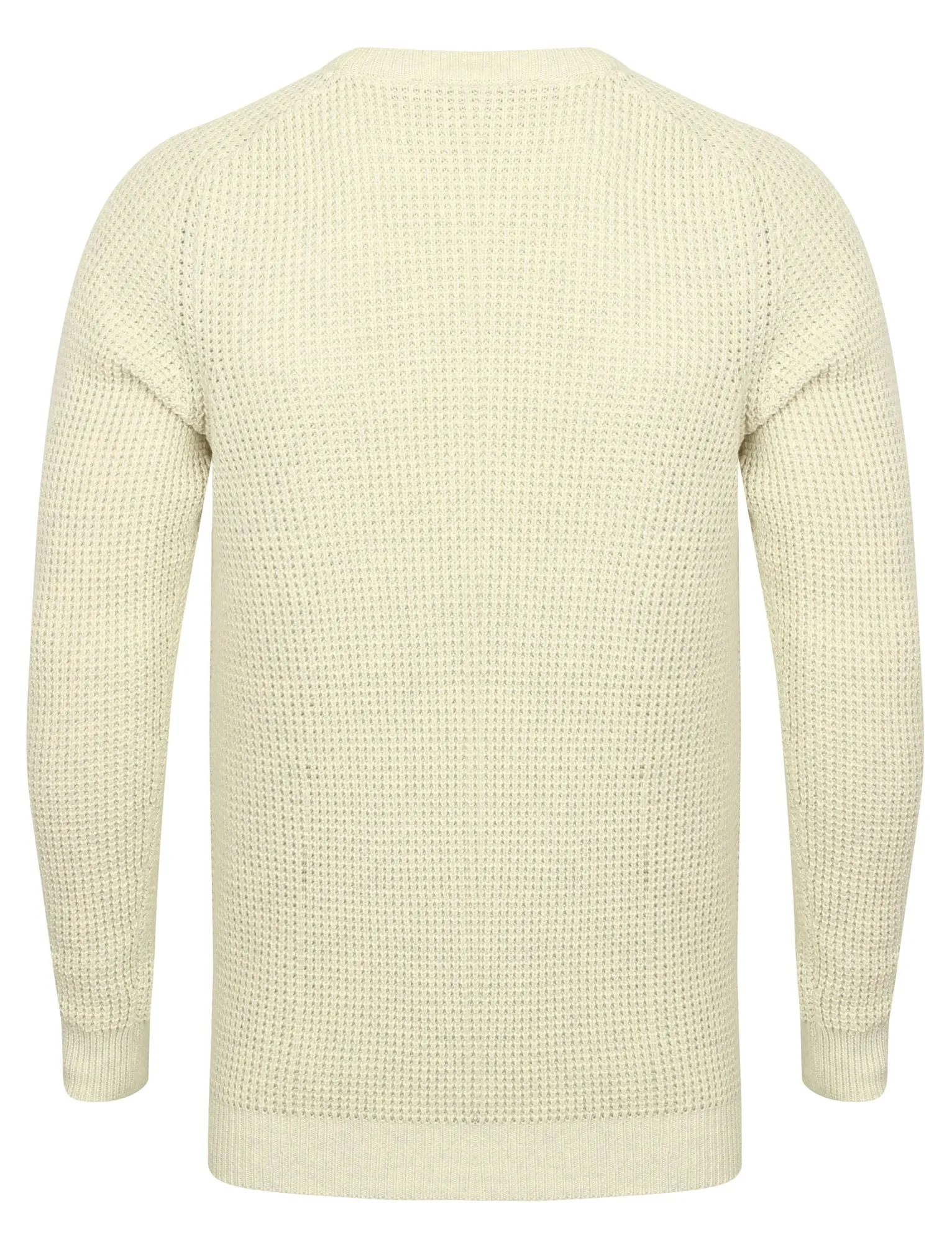 Nes Crew Neck Knitted Cotton Jumper in Oatgrey Marl - Dissident