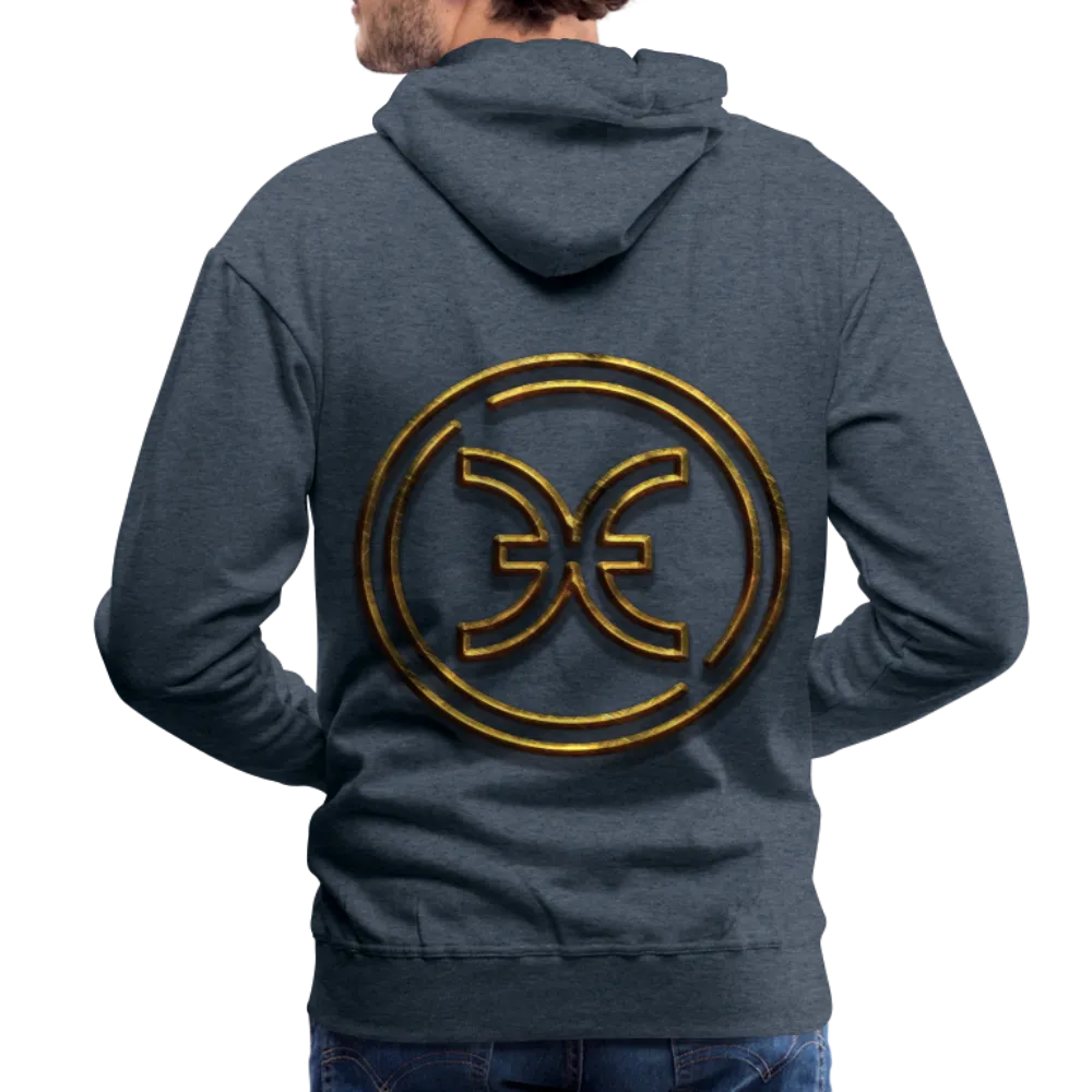 Pisces 3D Gold Men’s Premium Hoodie