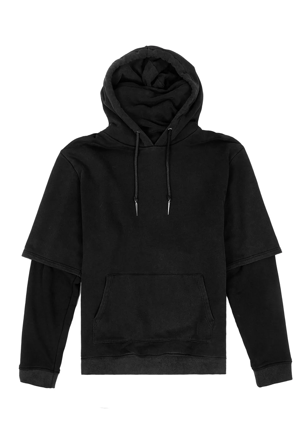 Spike Face Cowl Washed Hoody